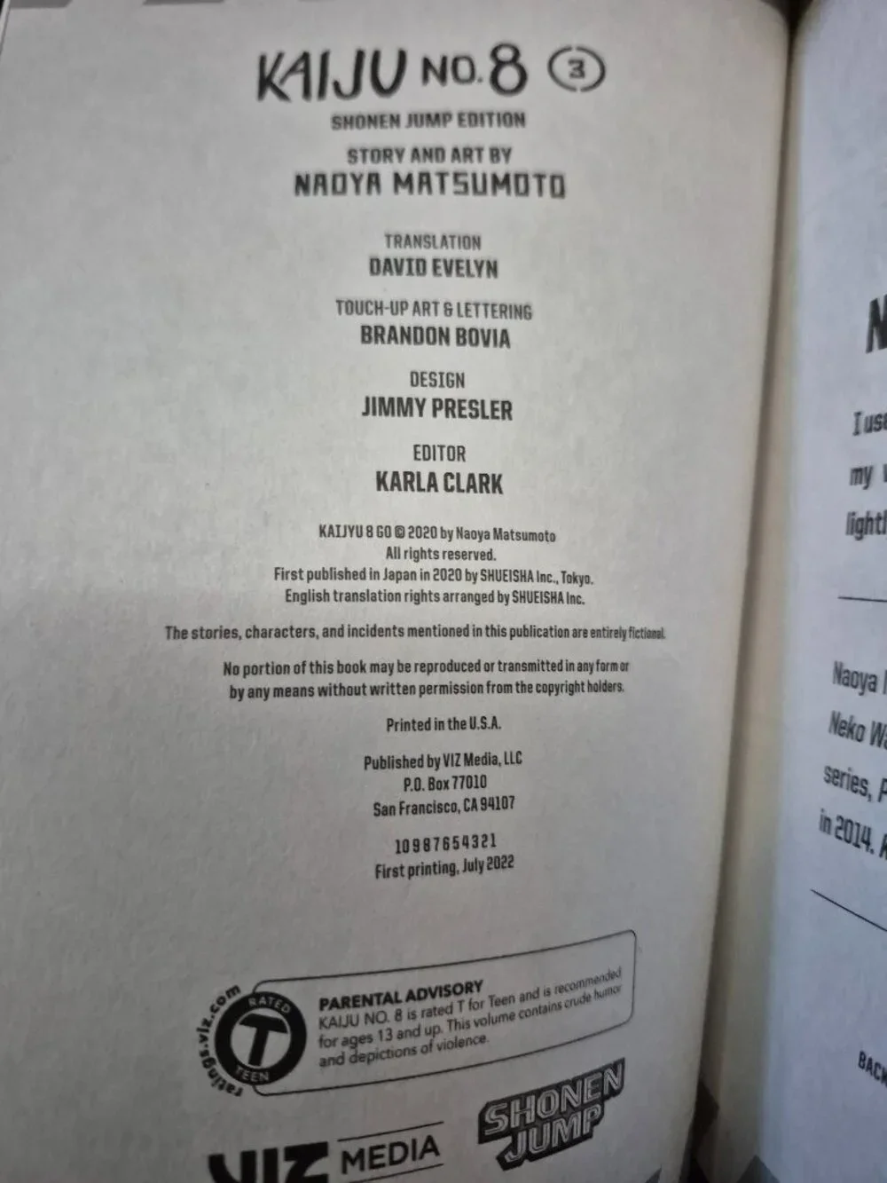 Kaiju No. 8 - Volume 3 - Picture 3 of 3